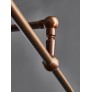 IQ4152 BRASS AND ALABASTER THREE GLOBES MOBILE CHANDELIER