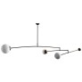 IQ4152 BRASS AND ALABASTER THREE GLOBES MOBILE CHANDELIER