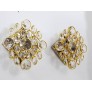 IQ4166 VINTAGE SCONCES IN BRASS AND CRYSTAL