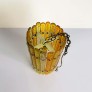 IQ8329 ROUND AMBER GLASS CHANDELIER