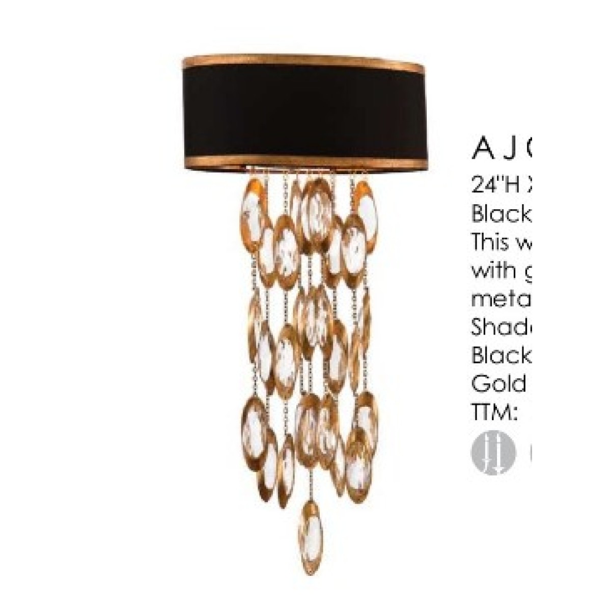 AMAJC-8796 BLACK TIE TWO-LIGHT SCONCE