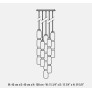 IQ21026 BALLET CHANDELIER BRONZED CHROMED