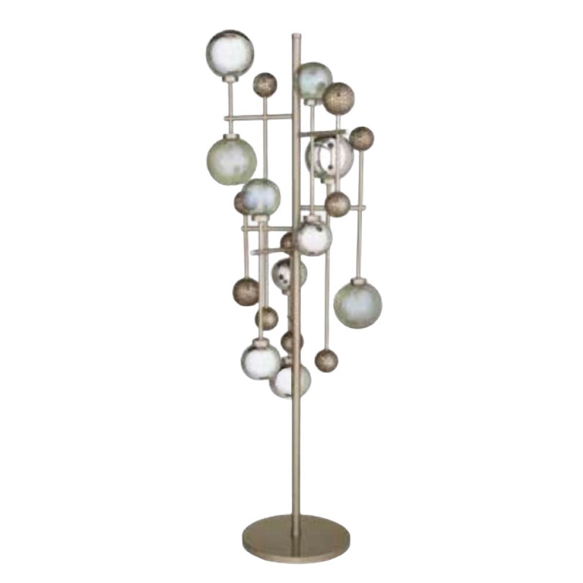 IQ21033 FLUXUS FLOOR LAMP BRONZED CHROMED