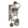 IQ21034 FLUXUS WALL SCONCE BRONZED CHROMED