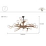 IQ2264 22 LIGHTS RETRO RESIN ANTLER CHANDELIER