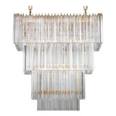 IQ2322 ITALIAN MURANO GLASS RECTANGULAR CHANDELIER