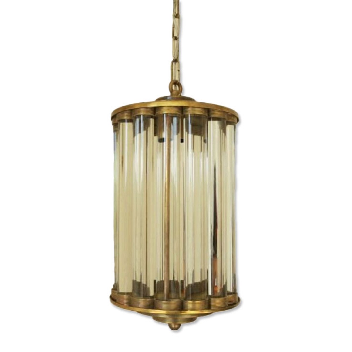 IQ2429 ART DECO CRYSTAL BARS LANTERN