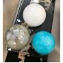 IQ2466 TURQUOISE GOLD MURANO GLASS CHANDELIER