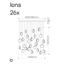 IQ3136 LENS CHANDELIER