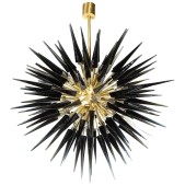 IQ84230 MODERN BRASS STARBURST CHANDELIER