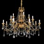 IQ3191 TWO TIER BRASS CANDLESTICK CHANDELIER