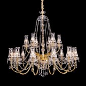 IQ3192 18 LIGHT GOLD BRASS CHANDELIER