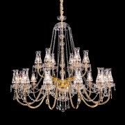 IQ3192 18 LIGHT GOLD BRASS CHANDELIER